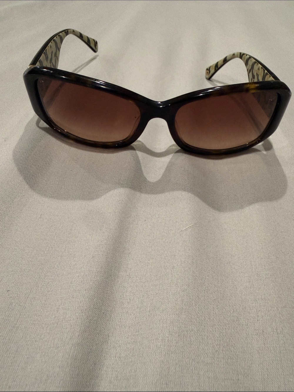 Coach Sunglasses with Brown Lenses and Gold Medallion - Picture 1 of 8
